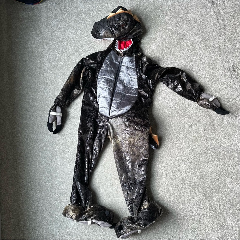 T-Rex Metallic Green and Gold 5T Halloween Costume